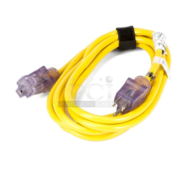 NEW NEVER USED! Box of SIX Utilitech Pro UTP511715  15-ft 14 Gauge / 3-Prong Outdoor Sjtw Medium Duty Lighted Extension Cord. 120 volts / 15amps / 1 Outlet - Image 2 of 3