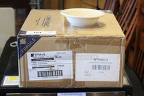 NEW, NEVER USED! Case of 36 TriMark TRI-10 American White China 6-5/8” Grapefruit Bowls, 13oz.  - Image 5 of 5