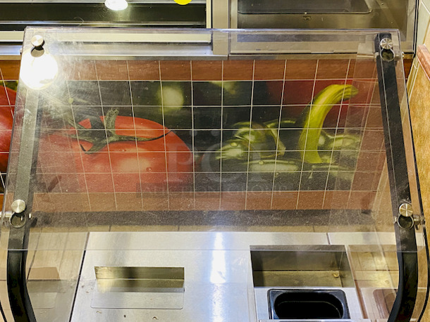 BEAUTIFUL! Soup Station With Sneeze Guard, San Jamar Soup Bowl Holders, Under Counter Storage, Condiment Holders, On Commercial Casters.  - Image 8 of 8