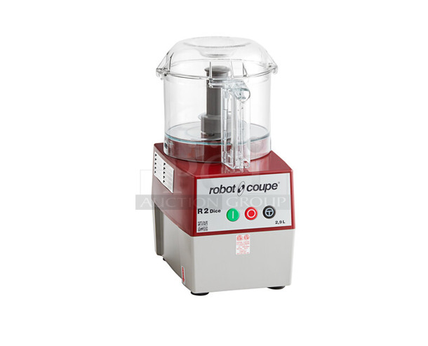 BRAND NEW SCRATCH AND DENT! Robot Coupe R 2 Dice Metal Commercial Countertop Food Processor. 120 Volts, 1 Phase. Tested and Working! - Image 1 of 4