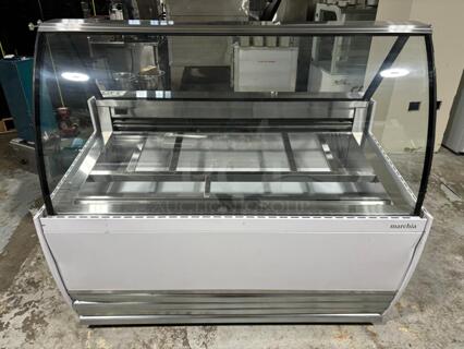 BRAND NEW Marchia GIC-13 70" 13 Pan White Gelato Ice Cream Dipping Cabinet Display Freezer side glass damaged in shipping TESTED AND WORKING
