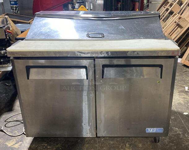 Turbo Air MST-48-N M3 Series 48" 2 Door Stainless Steel Refrigerated Sandwich Prep Table - Image 1 of 6