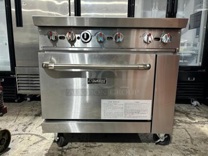BRAND NEW scratch & dent Dukers DCR36-6B 36″ Commercial Gas Range, Six Open Burners

