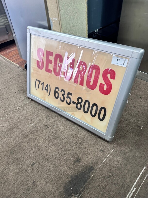 Illuminated Advertising Signage With Inside Light - Image 6 of 6