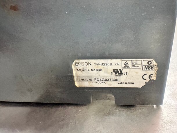 Epson TM-U220B Kitchen Printer 115 Volt Tested and Working! - Image 5 of 6