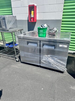 One Year Old Cooler Depot UUC-48R-HC 48 inch Two Door Undercounter Refrigerator 115 Volt
