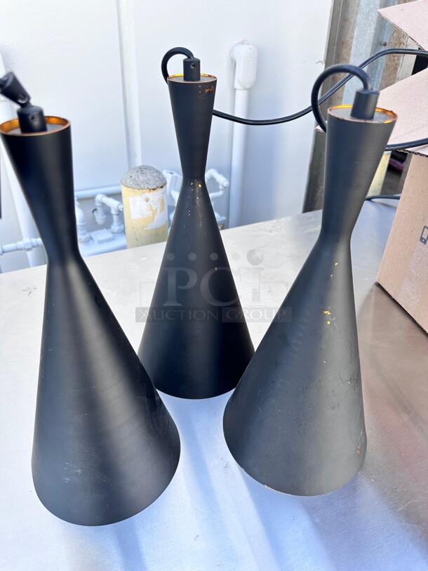 Eurofase Lighting Bronx Single Light 8 inch Wide Mini Pendant with Metallic Textured Inner Finish Black - Image 3 of 7