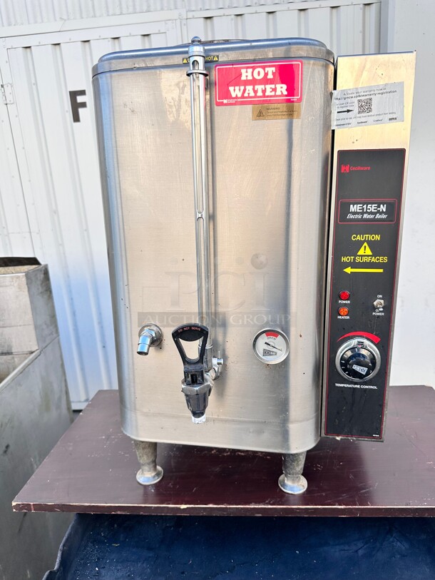 Nice Cecilware ME15EN 240v/3ph Water Boiler w/ 15 gal Capacity, Auto Refill Tested and Working! - Image 3 of 6