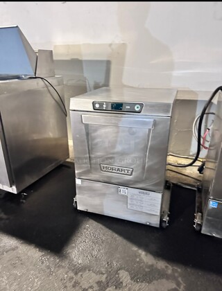 Working Hobart LXER High Temp Rack Undercounter Dishwasher - (30) Racks/hr, 208-240v/1ph