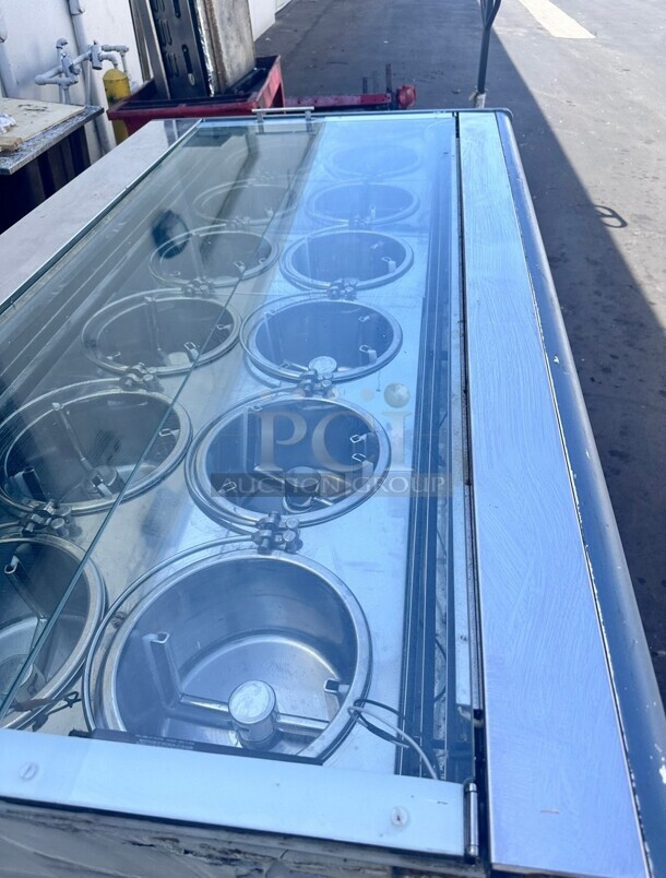 Excellent Condtiin Gelo SCACCO MATTO 72" Ice Cream Showcase 220 Volt Tested and Working - Image 2 of 8