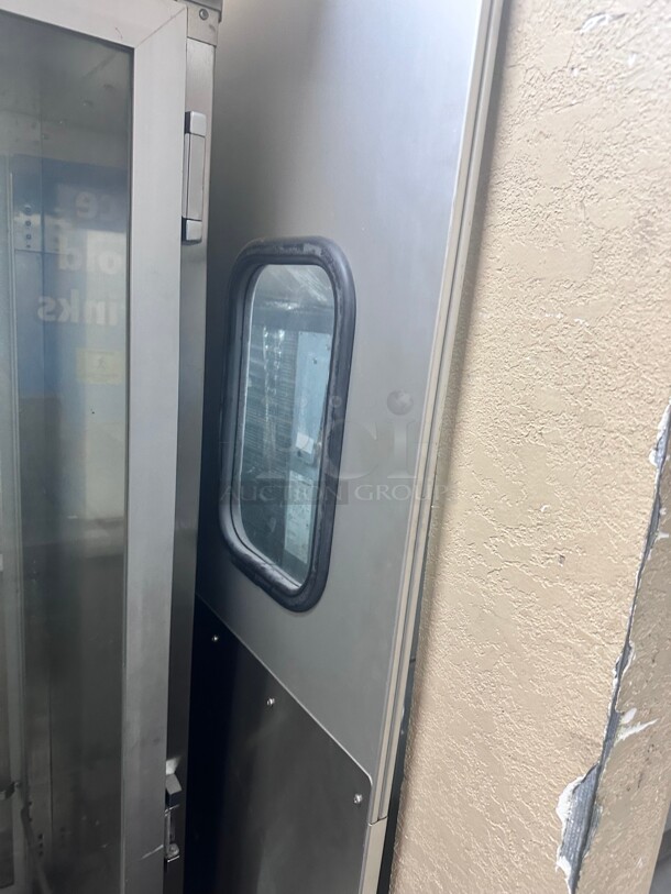 New Eliason LWP-3 36 x 84 Single Stainless Steel Swinging Traffic Door with 9 x 14 Window w Hardware - Image 1 of 5