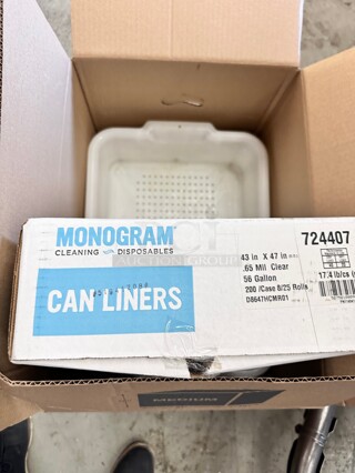 One Lot A Box Contains Can Liners and Dish Container 