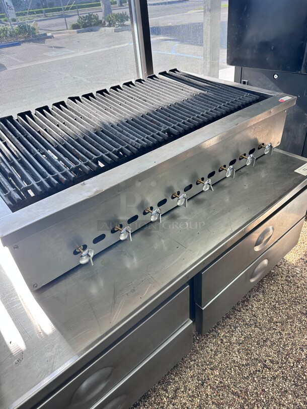 Certified Working American Range ADJ-48 48 inch Countertop Adjustable Radiant Top Gas Charbroiler NSF - Image 5 of 9