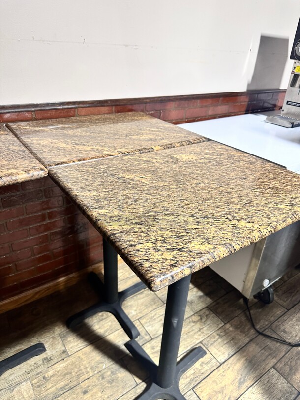Commercial Granit Table 30x30 With Base - Image 8 of 9