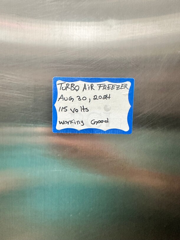 Excellent Condition Turbo Air TSF-49SD 54" Two Section Reach In Freezer, (2) Solid Doors, 115v Tested and Working - Image 5 of 6