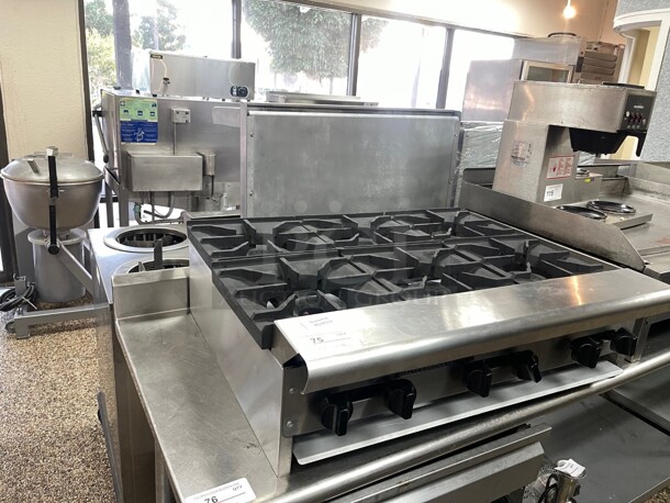 Fully Refurbished! American Range Commercial Gas 6 Burners Counter top NSF  Tested and Working!