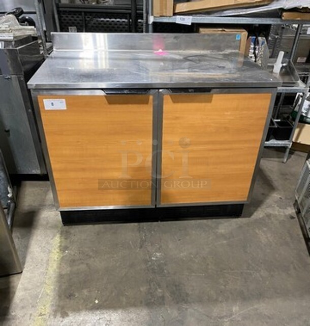 Duke Commercial Refrigerated Work/Prep Top Lowboy Cooler! With Backsplash! With 2 Doors Underneath Storage Space! With Poly Coated Racks! All Stainless Steel! - Image 1 of 9