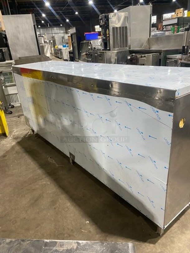 AMAZING! Perlick Commercial 4 Door Bar Back Cooler! With Poly Coated Racks! All Stainless Steel! On Legs! Remote Compressor/No Compressor! Model: BR96 SN: 676683 115V 60HZ 1 Phase - Image 4 of 9