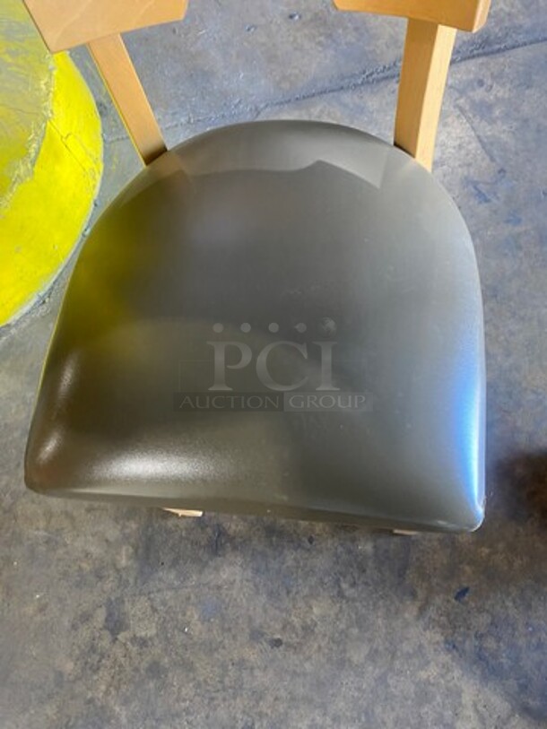 Grey Cushioned Chairs! With Brown Wooden Body! 3x Your Bid! - Image 5 of 6