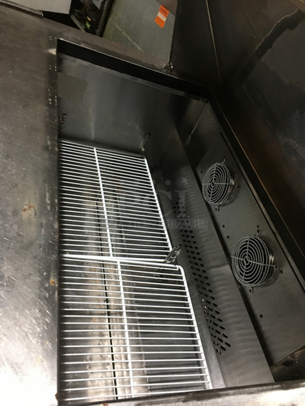 WOW! Atosa Commercial Refrigerated Sandwich Prep Table! With 2 Door Underneath Storage Space! With Poly Coated Racks! All Stainless Steel! On Casters! - Image 8 of 8