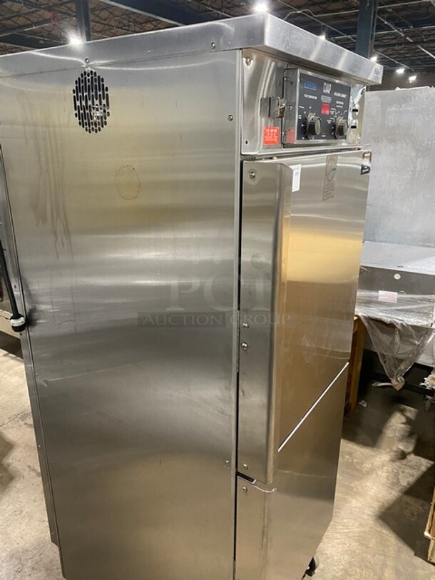 NICE! Winston Cvap Stainless Steel Commercial 2 Split Door Reach In Warming Holding Cabinet on Commercial Casters! - Image 9 of 9
