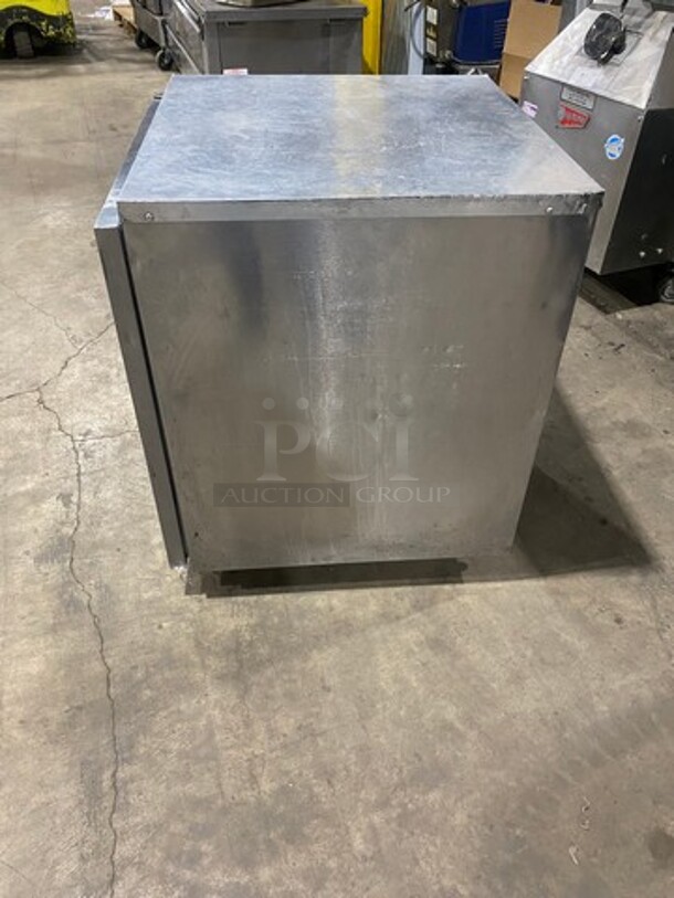 Delfield Commercial Single Door Lowboy/ Worktop Cooler! With Racks! All Stainless Steel! On Casters! - Image 3 of 7