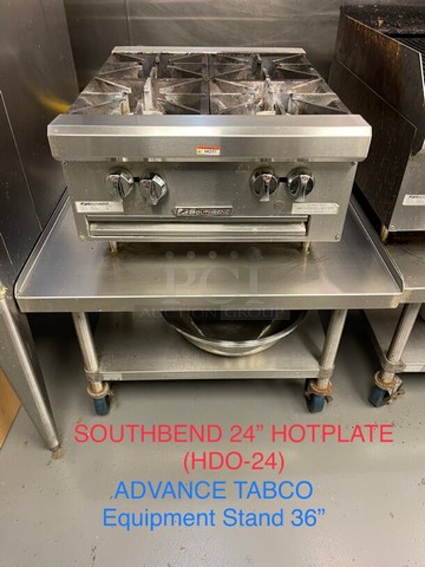 LATE MODEL! 2018 Southbend Commercial Countertop Natural Gas Powered 4 Burner Range! All Stainless Steel! On Small Legs! WORKING WHEN REMOVED! Model: HDO24 SN: 18G93411