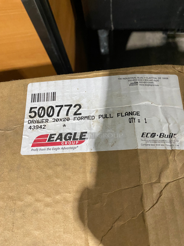 NEW! IN THE BOX! Eagle Commercial Drawer! With Pull Flange! Solid Stainless Steel! - Image 2 of 6