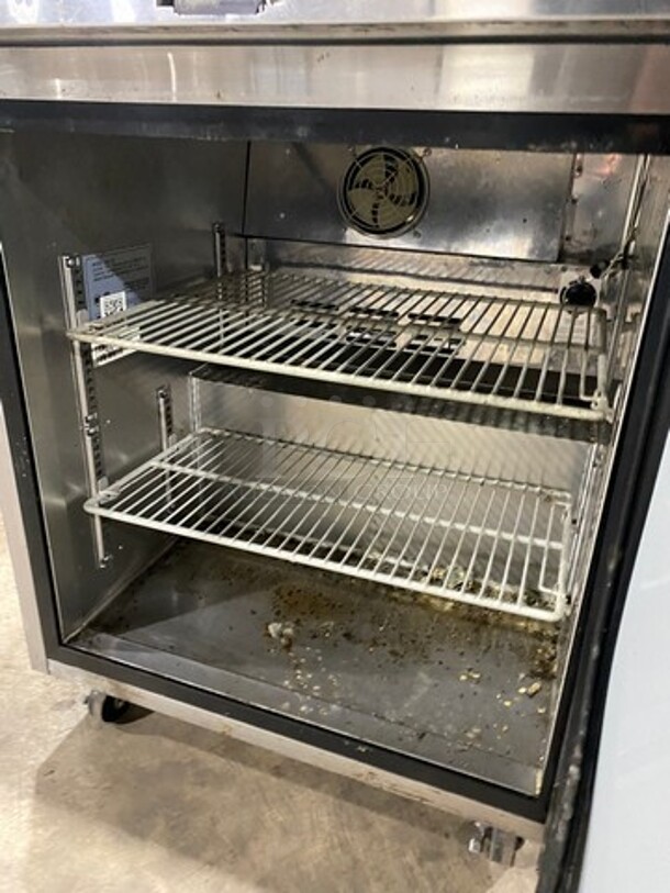 Turbo Air Commercial Single Door Lowboy/ Worktop Freezer! With Poly Coated Racks! All Stainless Steel! On Casters! Model: MUF28 115V 60HZ 1 Phase - Image 5 of 7