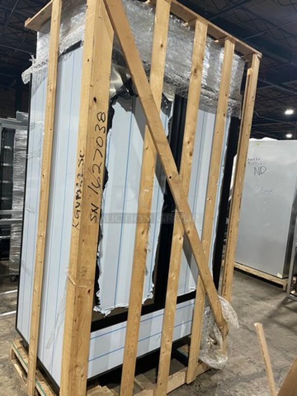 COOL! NEW! Hydra Kool Commercial 2 Door Reach In Cooler Merchandiser! With View Through Doors! Stainless Steel! Model: KGVMR2SC SN: 1627038 - Image 3 of 12