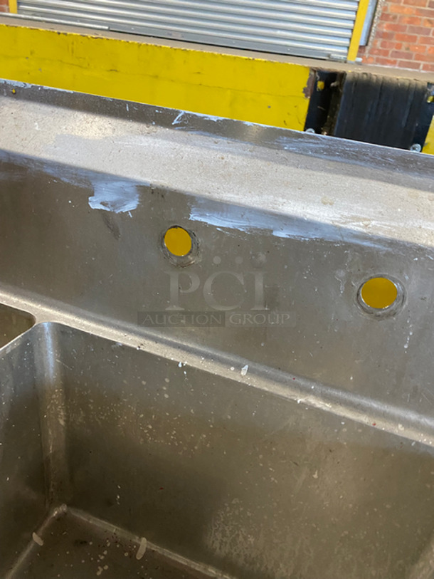 Commercial 3 Bay Sink!  All Stainless Steel! On Legs! - Image 7 of 9