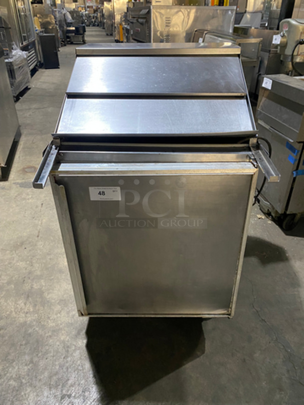 Silver King Commercial Refrigerated Sandwich Prep Table! With Single Door Storage Space Underneath! All Stainless Steel! On Casters! Model: SKP2712 SN: SAGH93903A 115V 60HZ 1 Phase