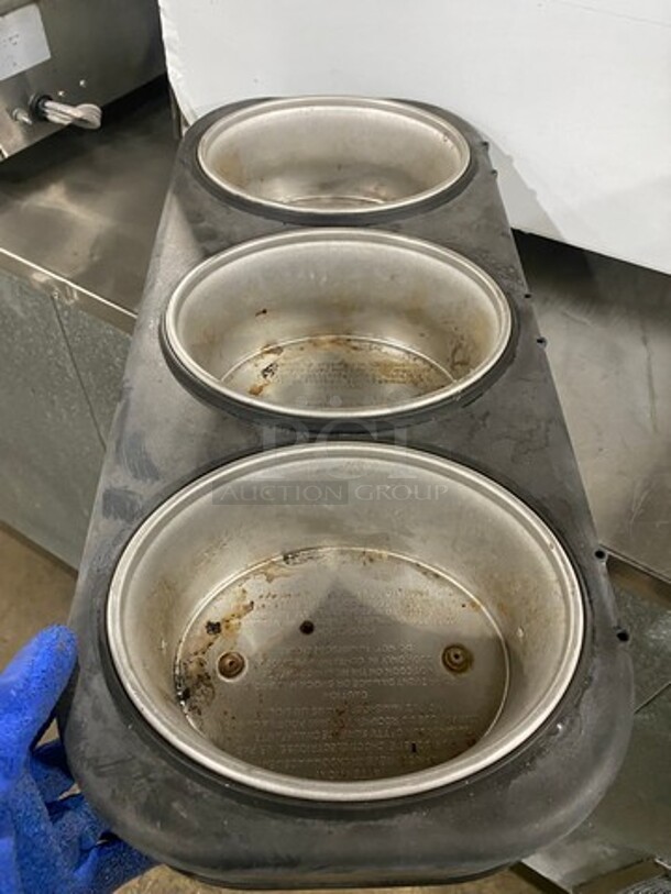 Bella Countertop 3 Compartment Slow Cooker! Stainless Steel Body! Model: YDE1121 120V - Image 4 of 7