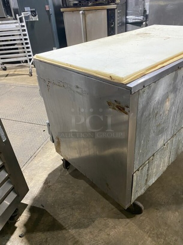 Beverage Air Commercial 2 Door Lowboy/Worktop Cooler! All Stainless Steel! On Casters! Model: UCR48A SN: 5405128 115V 60HZ 1 Phase! Working When Removed!  - Image 3 of 9