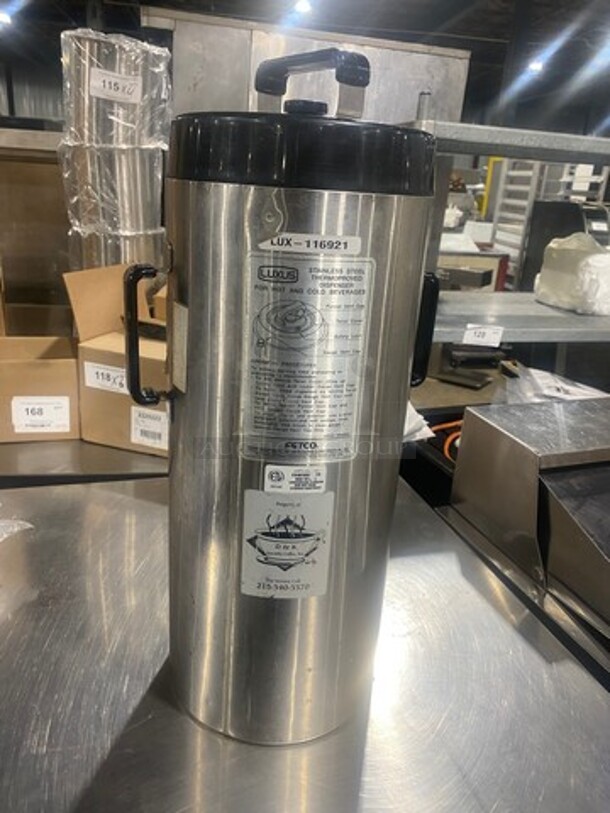 Fetco Commercial Countertop Beverage Dispenser! Thermoproved For Hot And Cold Beverages! All Stainless Steel! Luxus Edition! - Image 3 of 7