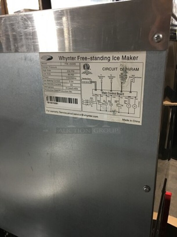 NEW! OUT OF THE BOX! SCRATCH-N-DENT! Whynter Undercounter Ice Maker! 44LB A Day Capacity! Model: FIM450HS 115V - Image 5 of 8