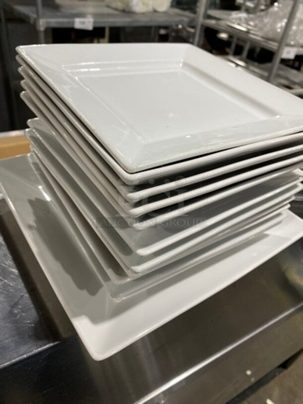 DAD White Ceramic Assorted Size Square Serving Plates! 16x Your Bid! - Image 7 of 7