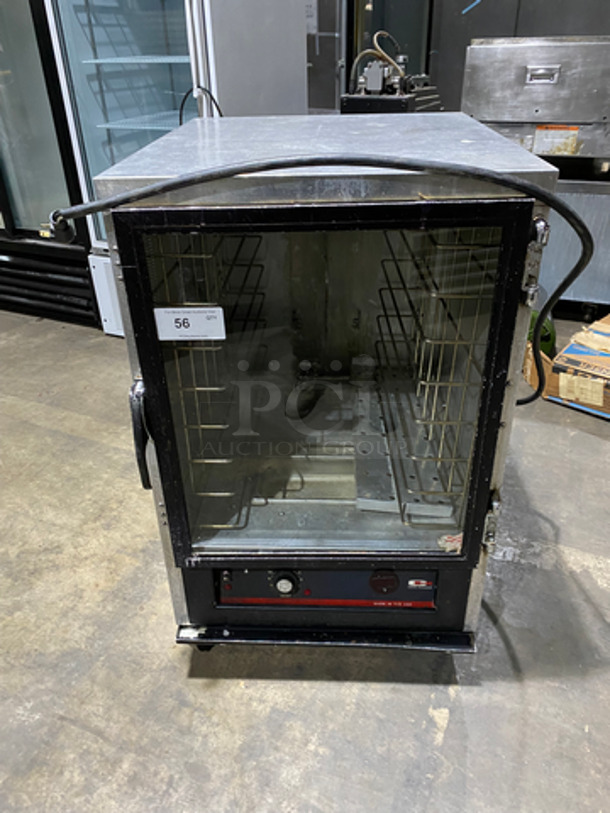 Carter Hoffmann Commercial Heated Holding Cabinet! Single View Through Door! Stainless Steel Body! On Casters!