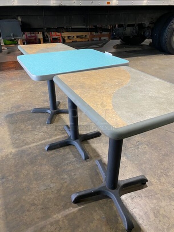 Multi Pattern Square Table! With Black Metal Body! 3x Your Bid! - Image 7 of 7