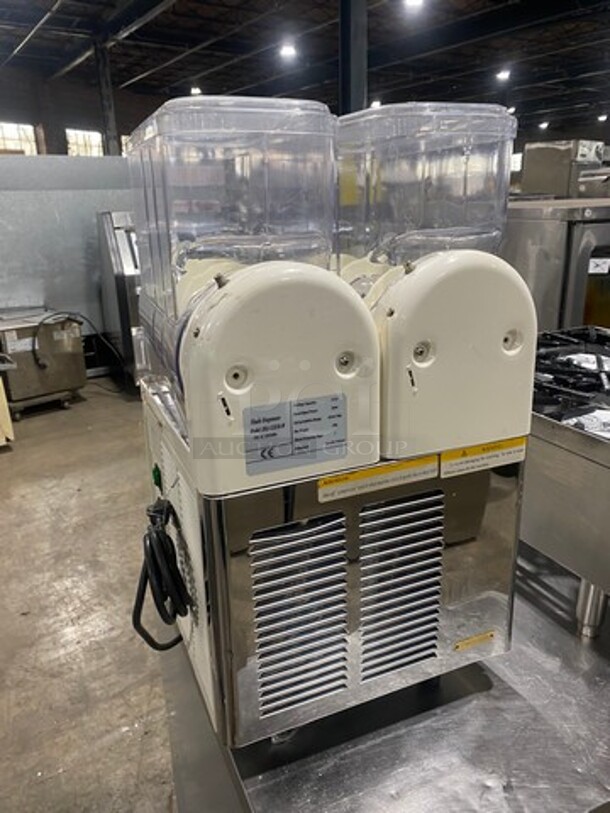 Commercial Countertop 2 Flavor Slushie/ Frozen Beverage Dispenser! Model: XRJ12X2BW 120V 60HZ 1 Phase - Image 4 of 7