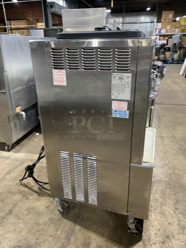 NICE! Taylor Commercial Floor Style 2 Flavor Frosty/Coolatta/Slushy Making Machine! With Milkshake Mixing Attachment! All Stainless Steel! Model 342D27 Serial M4012799! 208/230V 1Phase! On Commercial Casters!  - Image 2 of 12