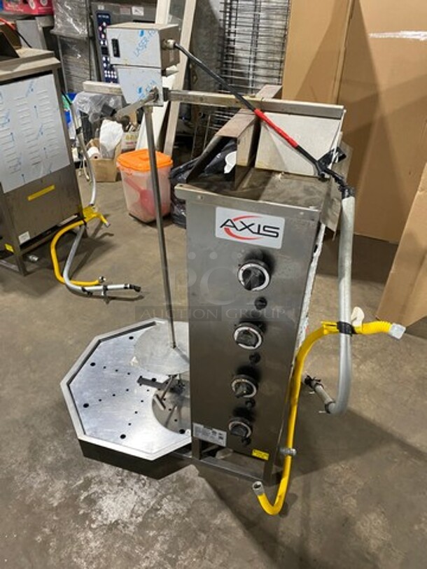 LATE MODEL! 2018 Axis Commercial Natural Gas Powered Kebab/ Gyro Machine! All Stainless Steel! Model: AXVB4 SN: 885900GD4UL180162! Working When Removed! - Image 4 of 10