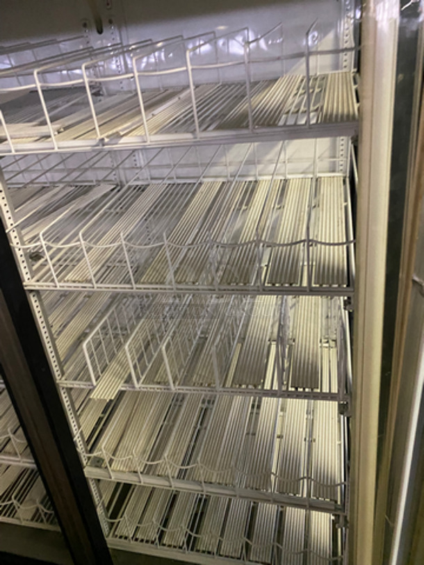 NICE! True Commercial 2 Door Reach In Cooler Merchandiser! With View Through Doors And Sides! With Beverage Racks! Model: GEM49 SN: 14461171 115V 60HZ 1 Phase - Image 6 of 9