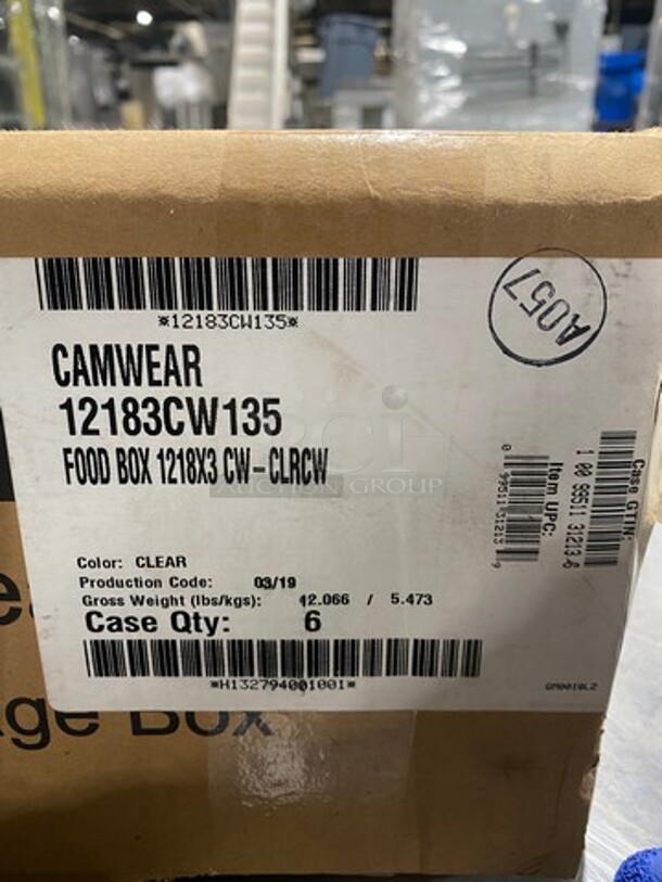 NEW! IN THE BOX! Cambro Clear Poly Food Containers! 6 In A Box! 1 Box Per Number! 6x Your Bid! - Image 2 of 7
