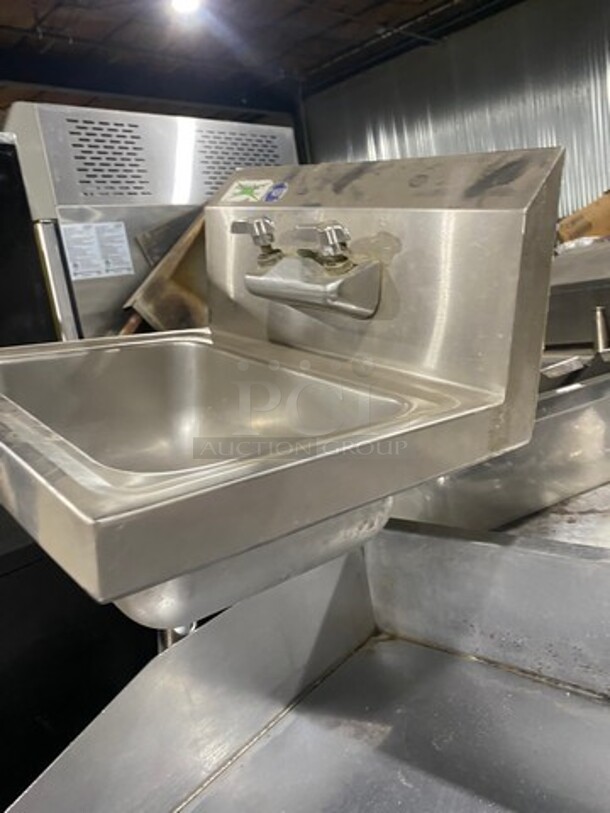 Regency All Stainless Steel Wall Mounted Hand Washing Sink!  - Image 2 of 8