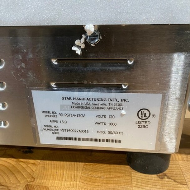 NEW! Star Countertop Two Sided Panini Grill! Stainless Steel! MODEL 9DPST14 SN:PST140922A0016 120V! Working! - Image 8 of 8