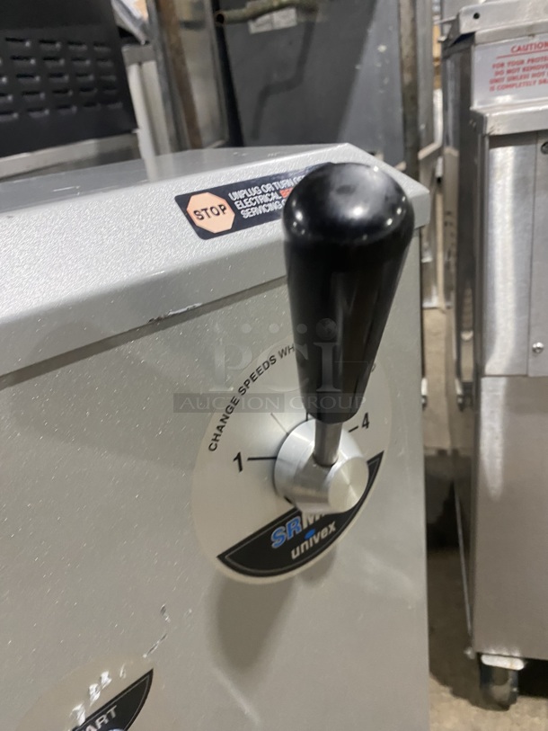 NICE! UNIVEX  20qt Countertop Planetary Mixer With Guard! Heavy Duty Stainless Steel Bowl! Model SRM20 Serial SRM204930244! Working When Removed!  - Image 9 of 10