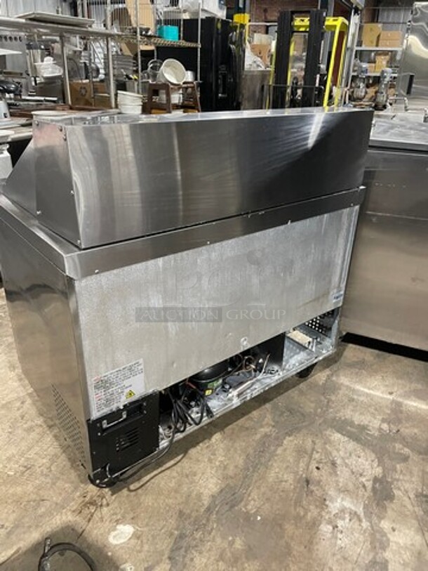 Universal Coolers 48 Inch Mega Top Sandwich Prep Table! Model SC48BMI Serial 6057423918040701! 115V 1 Phase! On Casters!  - Image 4 of 9