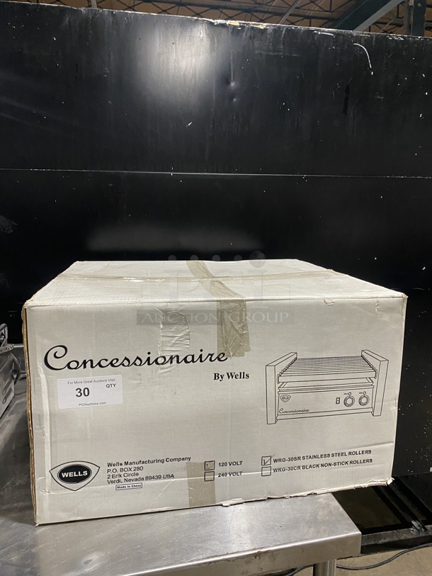BRAND NEW IN THE BOX! Concessionaire Commercial Countertop Hot Dog/ warmer Roller! MODEL: WRG30SR 120V! - Image 1 of 2