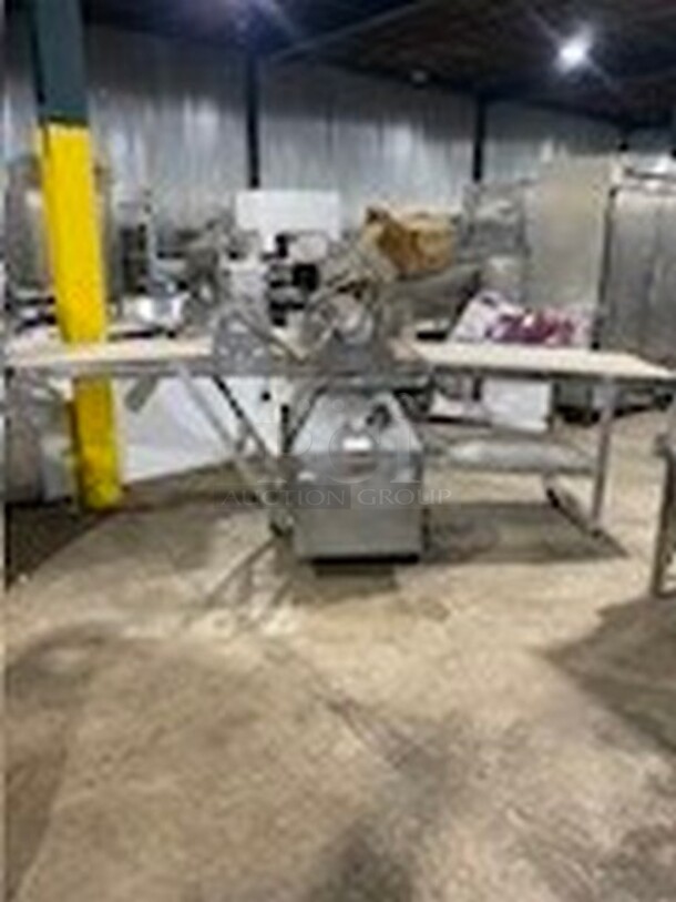 Moline Floor Style Heavy Duty Commercial Reversible Dough Sheeter! Working When Removed!  - Image 2 of 11